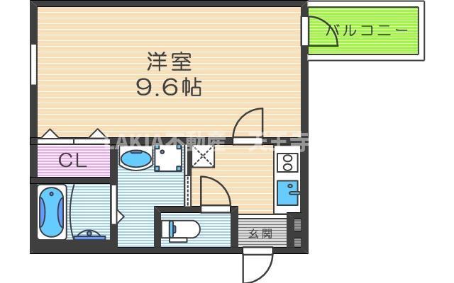 フジパレス今川V番館(1K/3階)の間取り写真