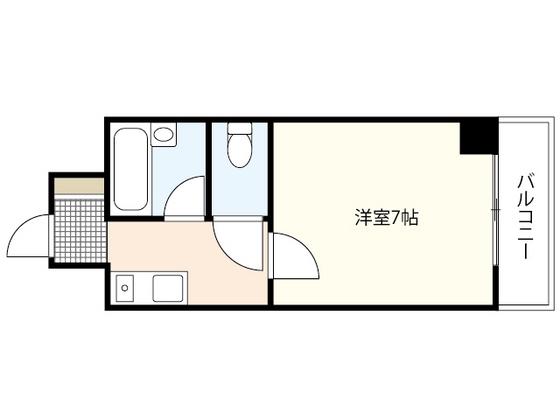 Fビル井口(1K/5階)の間取り写真
