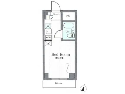 桜プレイス大岡山(ワンルーム/3階)の間取り写真