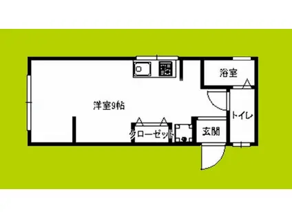 エスタバウ南堀江C(ワンルーム/5階)の間取り写真