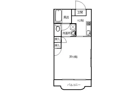 アーバンライフ2(1K/3階)の間取り写真