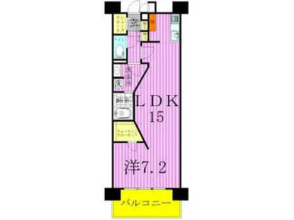ロイヤルパークス西新井(1LDK/3階)の間取り写真