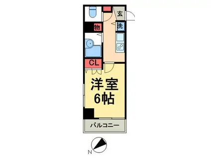 トーシンフェニックス日本橋蛎殻町弐番館(1K/5階)の間取り写真