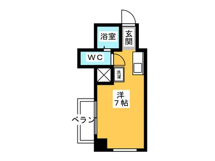 オラシオン人宿II(ワンルーム/4階)の間取り写真