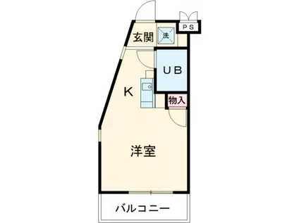オークハウス北千束(ワンルーム/4階)の間取り写真