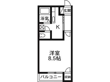 リラ連取(1K/1階)の間取り写真