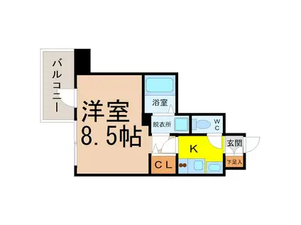 エステムプラザ名古屋・栄プレミアム(1K/5階)の間取り写真