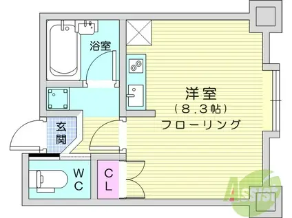 メゾンセノーテ(ワンルーム/5階)の間取り写真