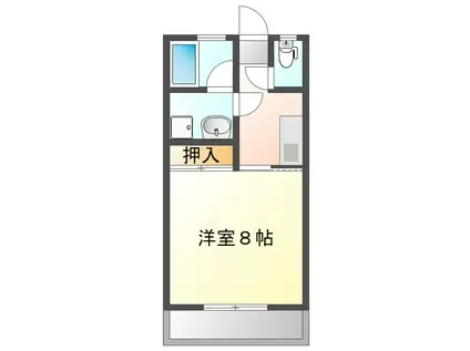 シティーパーク I(1K/2階)の間取り写真