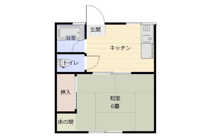 シティハイムコーポM I(1K/2階)の間取り写真
