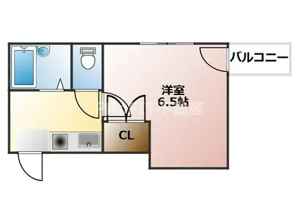 トレヴィの泉(1K/5階)の間取り写真