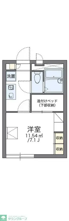 レオパレスイーリス 1階階 間取り