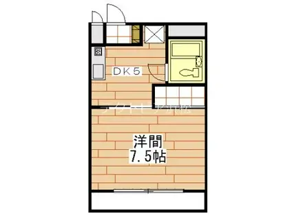 グランメール古川(1DK/2階)の間取り写真