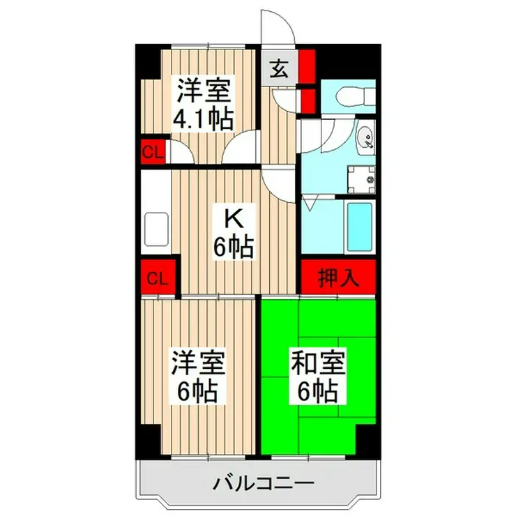 リヒテスハイム 3階階 間取り