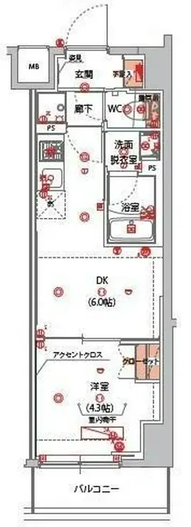 ハーモニーレジデンス山手サウス大塚 2階階 間取り