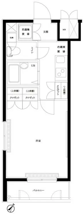 ルーブル西五反田弐番館 14階階 間取り