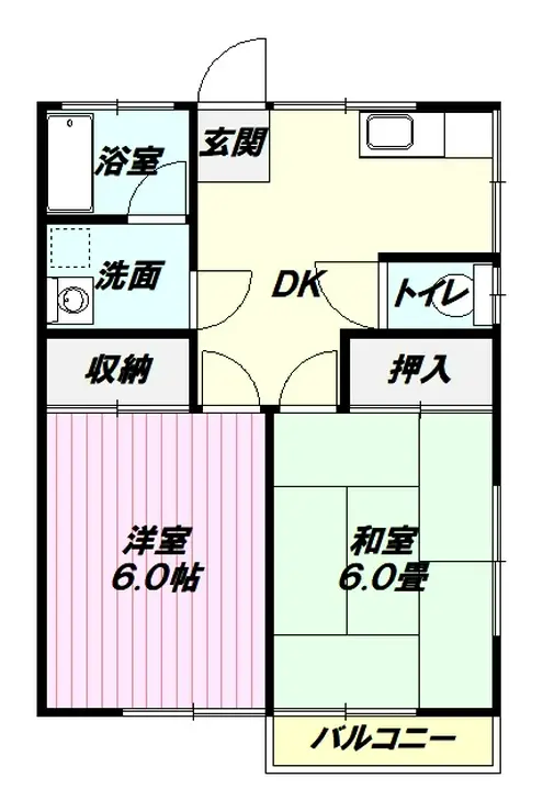 フラワーイン宮本 2階階 間取り