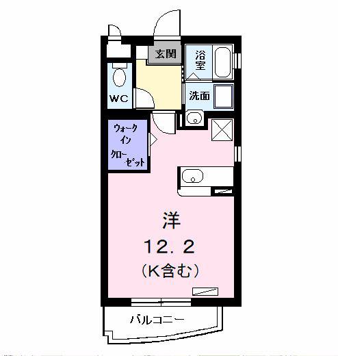 シェーネ幸(ワンルーム/1階)の間取り写真