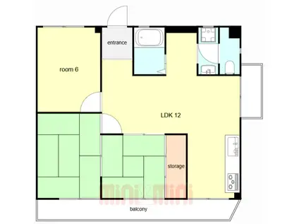 リアルティ大久保駅前(3LDK/5階)の間取り写真