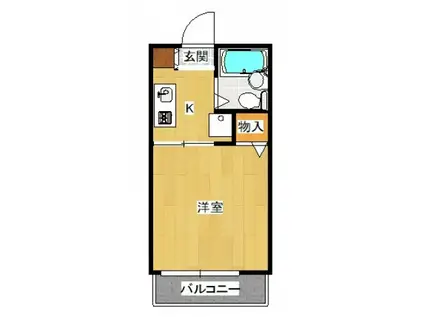 MAPLE24(1K/2階)の間取り写真