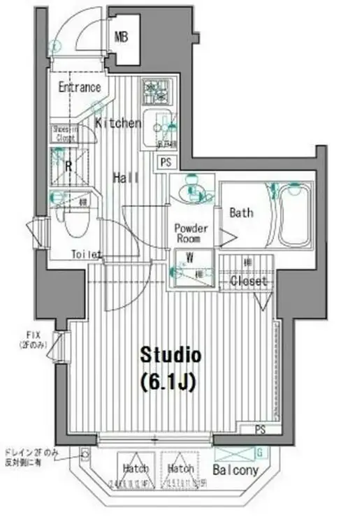 ガーラ芝御成門 6階階 間取り