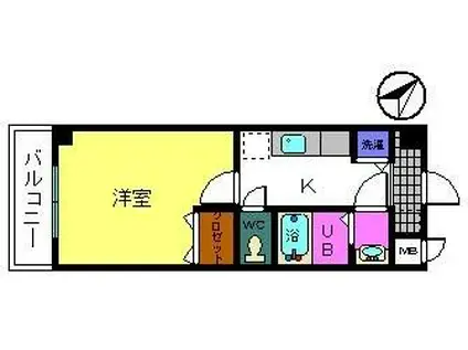 カーサベルカント(1K/1階)の間取り写真