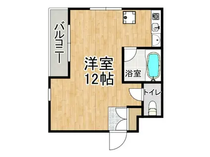 垂水ハイツ(ワンルーム/4階)の間取り写真