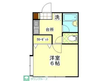 センティアまつもと(1K/1階)の間取り写真