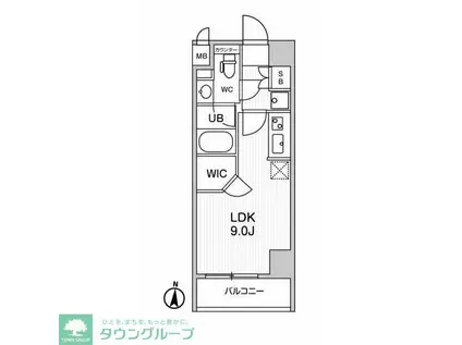 ALTERNA住吉(ワンルーム/6階)の間取り写真