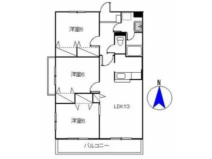 コメット(3LDK/2階)の間取り写真