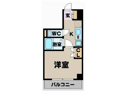 ヴァレッシア荻窪シティ(1K/4階)の間取り写真