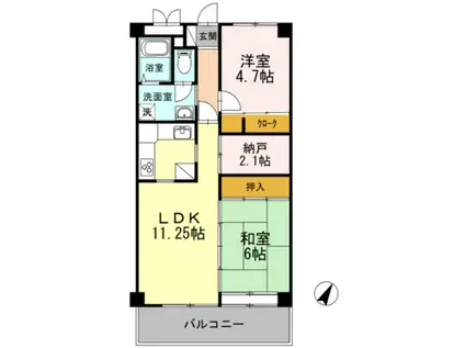 J-HOUSE太閤山(2SLDK/1階)の間取り写真