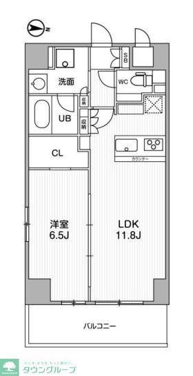 アーバンパーク浅草(1LDK/3階)の間取り写真