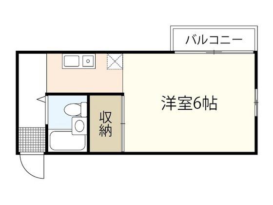 メゾンムシカ(1K/3階)の間取り写真