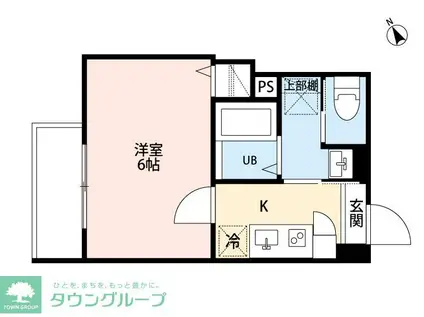 アーバンレジデンス NII(1K/1階)の間取り写真