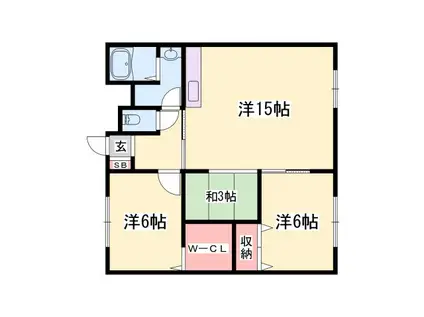 メゾンクレイン(2SLDK/2階)の間取り写真