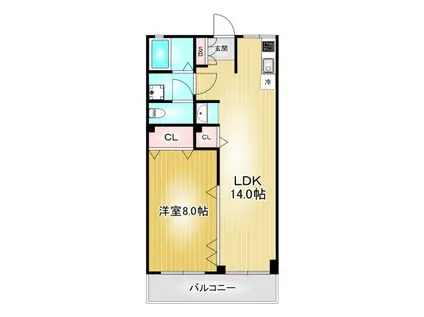 中丸ビル(1LDK/2階)の間取り写真