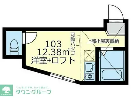 ユナイト追浜ビリーブラント(ワンルーム/1階)の間取り写真
