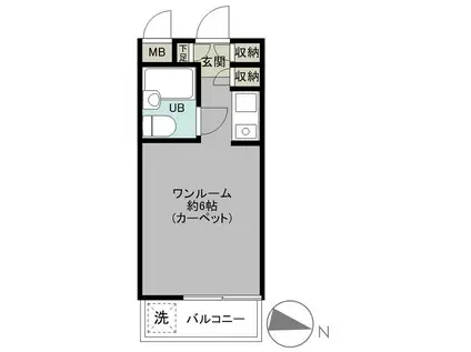 エトワール原町田(1K/3階)の間取り写真