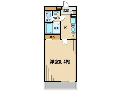 レオネクストスピネル(1K/1階)の間取り写真