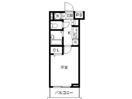 スカイコート練馬平和台(1K/4階)の間取り写真