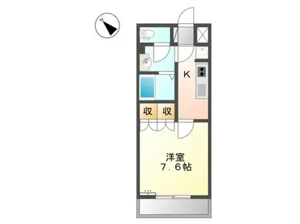 グランクール(1K/1階)の間取り写真