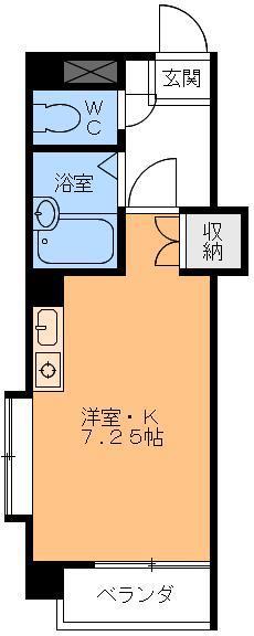 ファーストインたちばな(ワンルーム/3階)の間取り写真