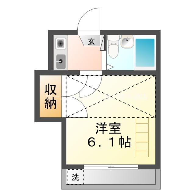 西羽田ヴィレッジ(1K/2階)の間取り写真