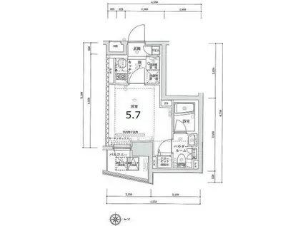 SPATIEXEBEC亀戸(1K/6階)の間取り写真