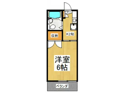 第一コーポ市瀬(1K/1階)の間取り写真