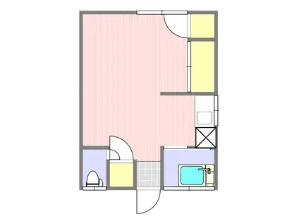 第一弥栄荘(ワンルーム/2階)の間取り写真