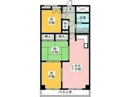 THETOM(3LDK/2階)の間取り写真