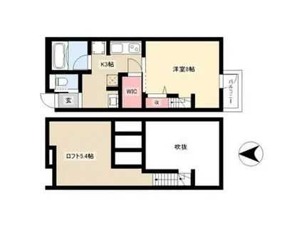 SUCCESSV(1SK/3階)の間取り写真