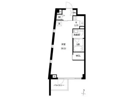 JMFレジデンス世田谷三宿(ワンルーム/4階)の間取り写真